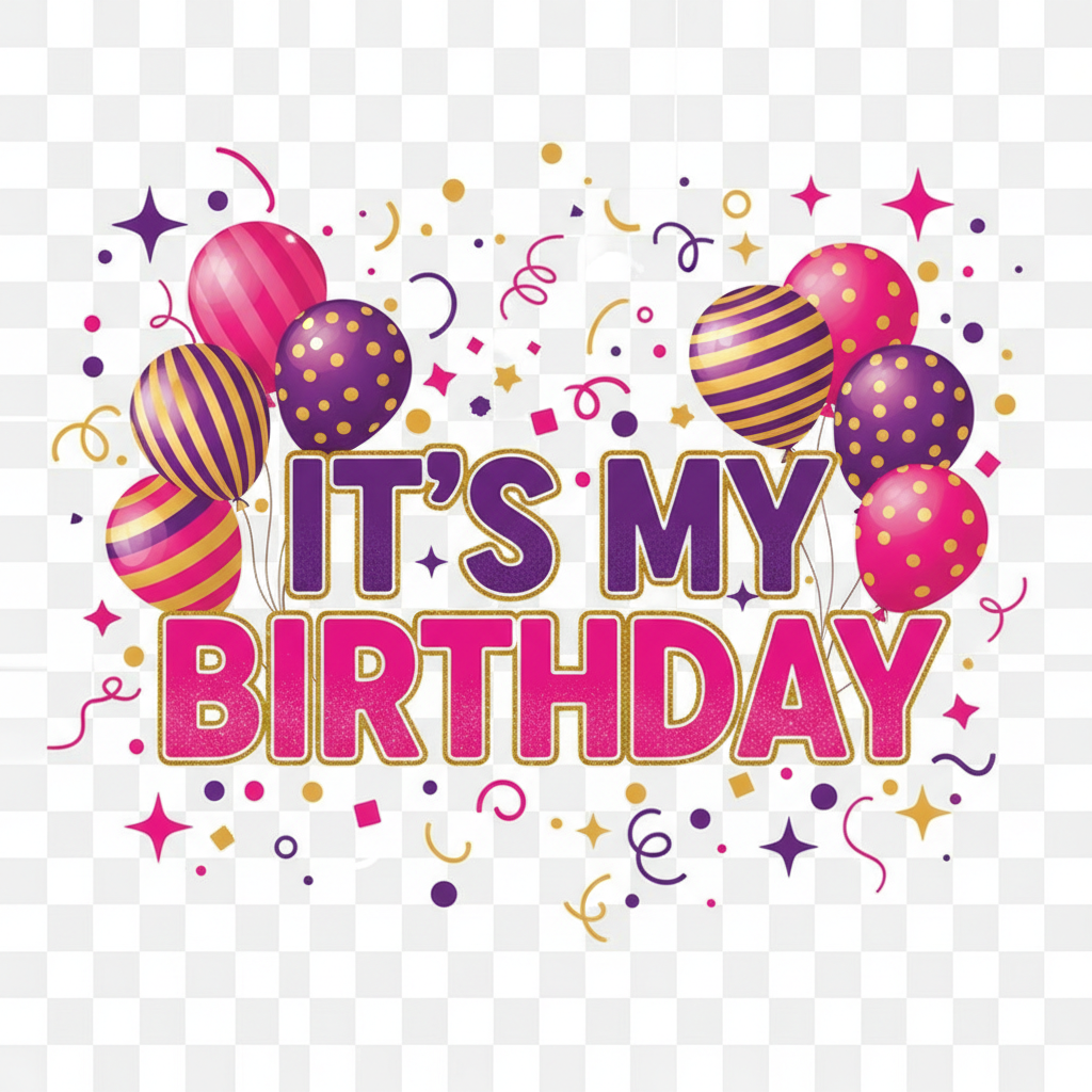 It's My Birthday DTF design