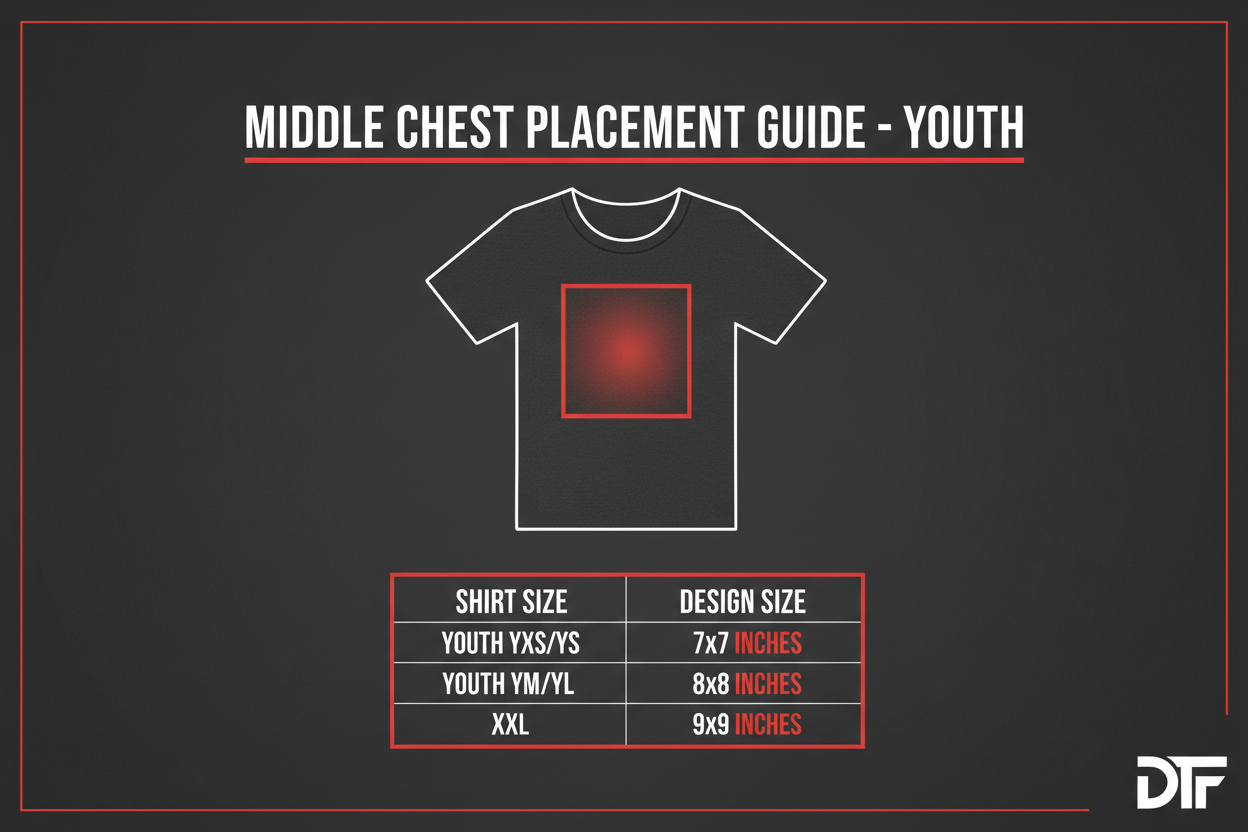 Middle Chest Placement Guide - Youth
