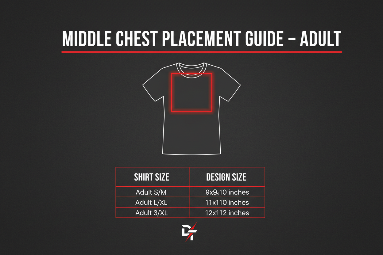 Middle Chest Placement Guide - Adult